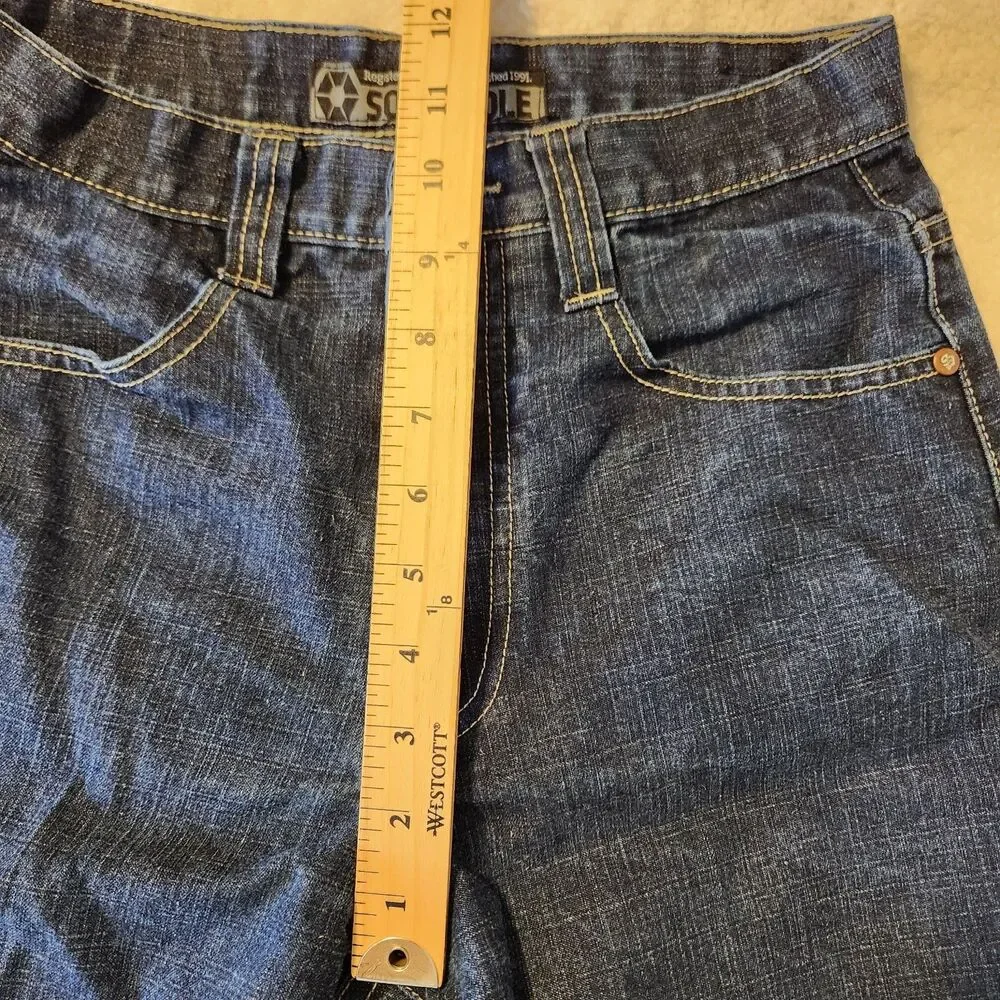 Y2K Southpole Boys Size 12 Blue Denim Jean Shorts Skate Hip Hop Streetwear